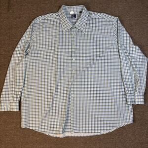 Westport Men’s Long Sleev No Tuck Shirt Squares 3XLT